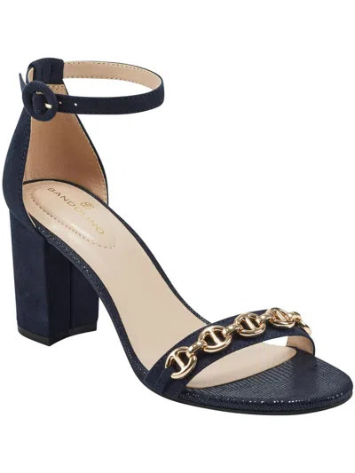 Bandolino Abilyn2 Womens Round Toe Ankle Strap Heels In Black