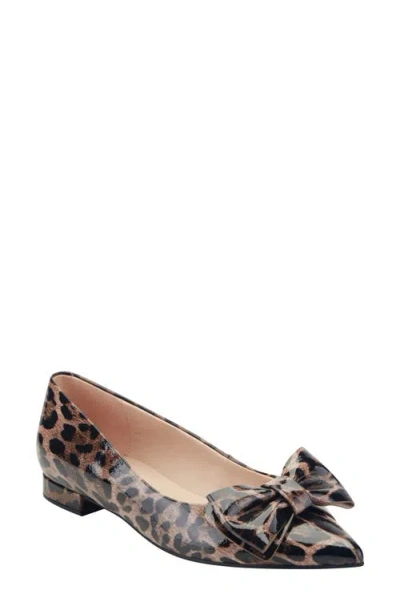 Bandolino Alicce Faux Leather Pointed Toe Flat In Brown