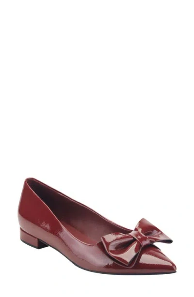 Bandolino Alicce Faux Leather Pointed Toe Flat In Red