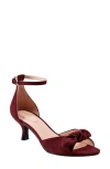 Bandolino Andora Ankle Strap Kitten Heel Sandal In Cranberry