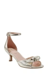 Bandolino Andora Ankle Strap Kitten Heel Sandal In Gold
