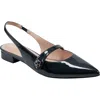 Bandolino Aubriana Slingback Mary Jane Pointed Toe Flat In Blue