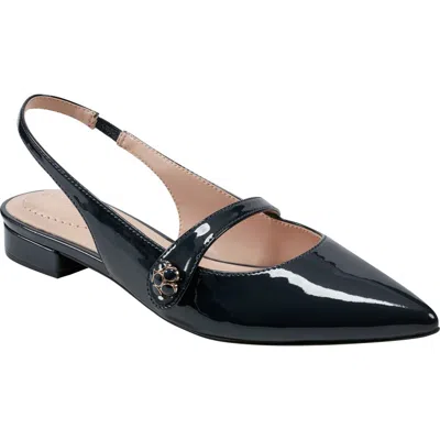Bandolino Aubriana Slingback Mary Jane Pointed Toe Flat In Blue