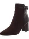 Bandolino Berry 2 Womens Faux Suede Block Heel Ankle Boots In Grey