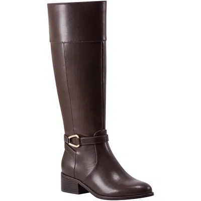 Bandolino Bndenie3 Womens Buckle Manmade Knee-high Boots In Brown