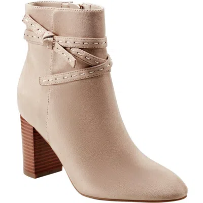 Bandolino Bnocorn2 Womens Zipper Faux Suede Booties In Neutral