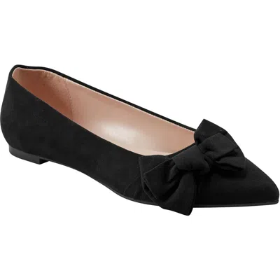 Bandolino Bnsophy2 Womens Bow Manmade Flat Shoes In Black