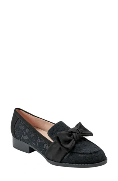 Bandolino Bow Loafer In Black Lace