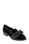 Bandolino Bow Loafer In Black Velvet