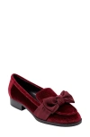 Bandolino Lindio 2 Womens Bow Houndstooth Loafers In Dark Red