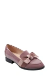 Bandolino Women's Lindio Bow Slip-on Tailored Loafers In Mauve Pink