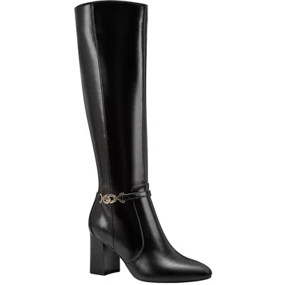 Bandolino Brenda Womens Faux Leather Knee-high Boots In Black