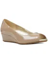 Bandolino Candra Womens Comfort Insole Slip-on Peep-toe Heels In Beige