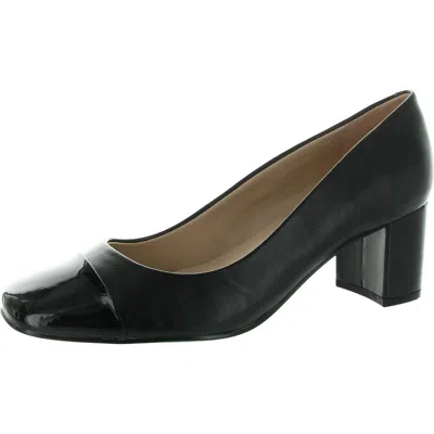 Bandolino Candy 3 Womens Faux Leather Toe Cap Loafers In Black