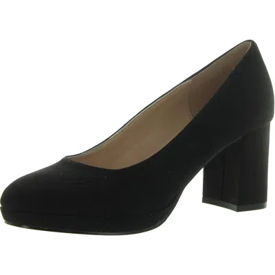 Bandolino Cooler Womens Faux Suede Slip-on Pumps In Black