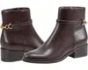 Bandolino Despina Women's 11 Dark Brown Leather Block Heel Ankle Booties Rhs3475