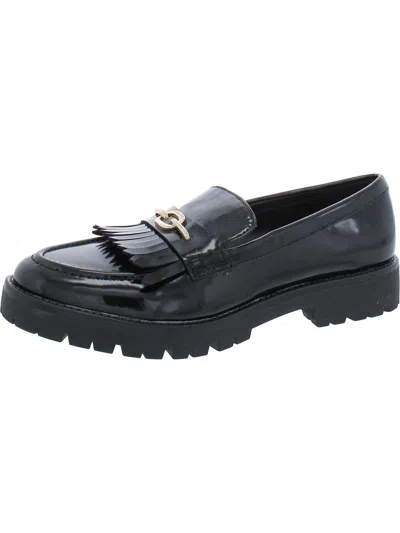 Bandolino Women's Florida Slip-on Kilt Detail Lug Sole Loafers In Black