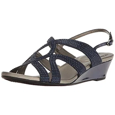 Bandolino Gomeisa Womens Embellished Slingback Dress Sandals In Blue