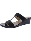 BANDOLINO I HAVE TO 2 WOMENS FAUX LEATHER SLIP ON WEDGE SANDALS