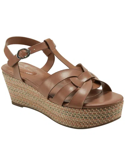 Bandolino Kayden 3 Womens Metallic Wedge Platform Sandals In Multi
