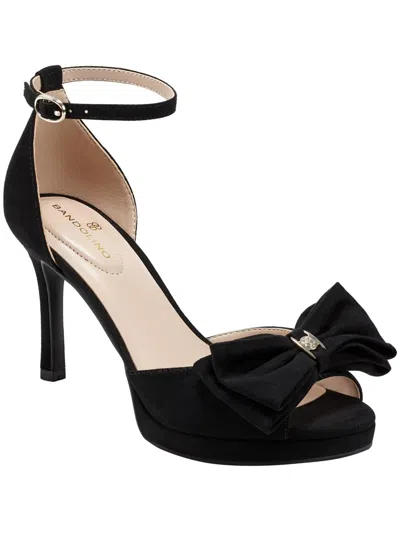 Bandolino Kissly Womens Faux Suede Bow Pumps In Black