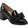 Bandolino Korrar 3 Womens Patent Block Heel Loafer Heels In Black