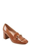 Bandolino Landrys Block Heel Pump In Toffee Patent