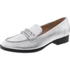 Bandolino Laura 3 Womens Rhinestone Man Made Loafers In Silver