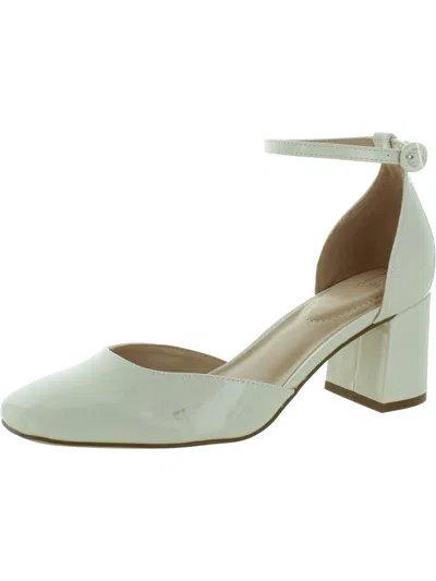 Bandolino Letsadd 3 Womens Faux Leather Ankle Strap Block Heels In Multi