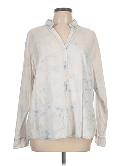 Pre-owned Bandolino Long Sleeve Polo Shirt In Silver