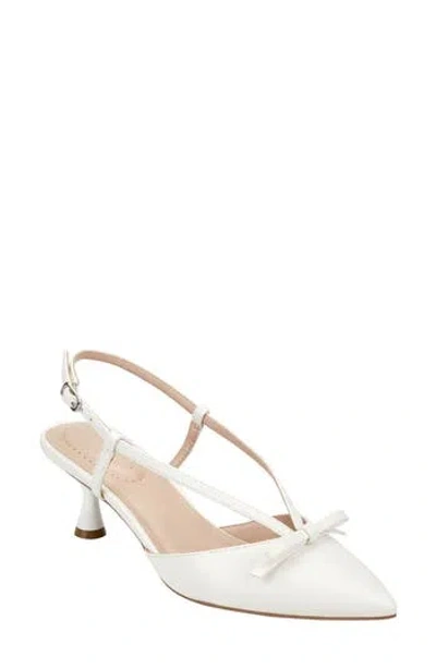 Bandolino Macruz Bow Slingback Pump In White