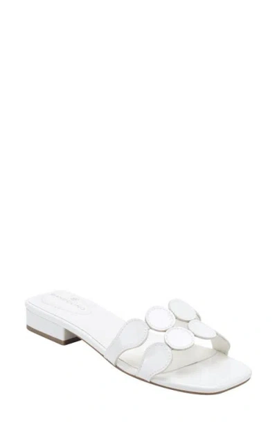 Bandolino Mayla Square Toe Slide Sandal In White