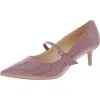 Bandolino Medley 3 Womens Patent Kitten Mary Jane Heels In Pink