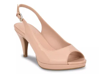 Bandolino Melt Womens Round Open Toe Cone Heel Pumps In Pink