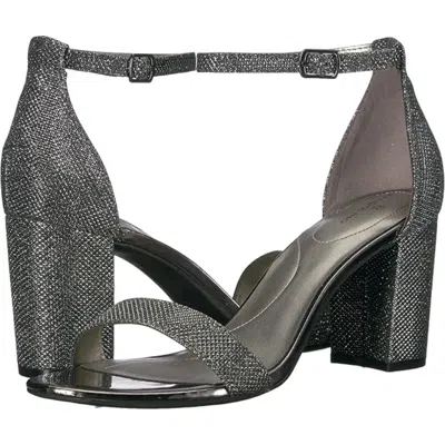 Bandolino Men's  Armory Dress Sandal Gunmetal Ankle Strap Block Heel Rhs7696 In Gray