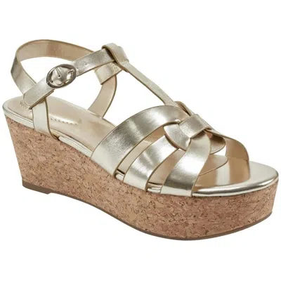 Bandolino Men's  Kayden 3 Sandals Platino Platform Wedge Heel Hawk3151 In Brown