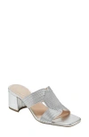 Bandolino Merily3 Womens Laceless Woven Mule Sandals In Silver