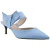 Bandolino Millie 2 Womens Faux Suede Pointed Toe Heel Sandals In Blue
