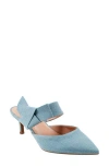 Bandolino Women's Millie Pointed Toe Kitten Heel Mules In Blue