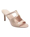 Bandolino Mizelle Sandals Womens 11 Beige Patent Leather Stiletto Heel Gbnc490 In Pink