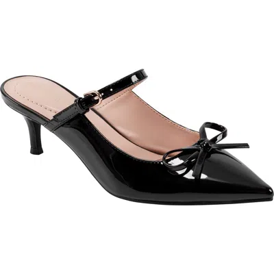 BANDOLINO BANDOLINO MOSS PATENT KITTEN HEEL MULE