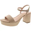 Bandolino Pennie 2 Womens Faux Suede Ankle Strap Slingback Sandals In Multi
