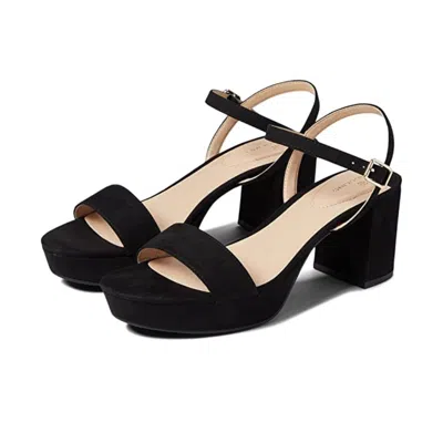 Bandolino Pennie Sandals Women's Black Block Heel Ankle Strap Platform Lion886