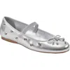 Bandolino Prity Mary Jane Flat In Silver