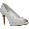 Bandolino Rainaa 2 Womens Dressy Platform Peep-toe Heels In Multi