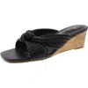 BANDOLINO SASSIER 3 WOMENS CORK FAUX LEATHER WEDGE SANDALS