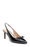 Bandolino Shane 3 Womens Bow Patent Slingback Heels In Black