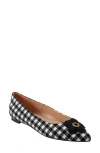 Bandolino Starry Pointed Toe Flat In Black Plaid