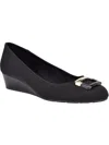 Bandolino Tad Womens Padded Insole Round Toe Wedge Heels In Black