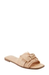 Bandolino Womens Woven Ruffled Slide Sandals In Light Natural 110
